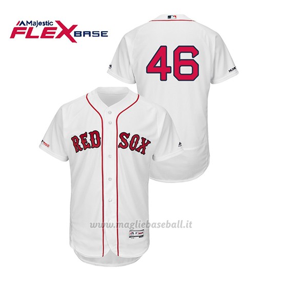 Maglia Baseball Uomo Boston Red Sox Craig Kimbrel 150th Aniversario Patch Flex Base Bianco